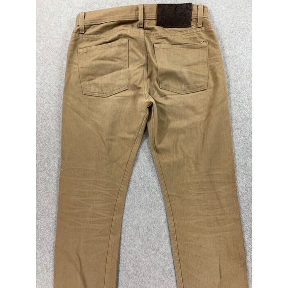 Naked & Selvedge Weird Guy Selvedge 5‎ Pocket Jeans (Men's 30x33) Beige - Picture 15 of 16